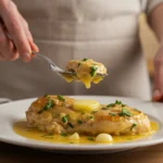 Creamy Garlic Chicken in a Rich Butter Sauce served on a plate