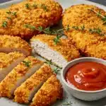 Crispy Air Fryer Parmesan Crusted Chicken golden brown