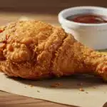 Crispy fried chicken batter with milk and egg