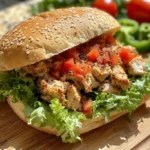 Easy Chicken Bacon Ranch Subs fresh out of the oven, sliced and ready to serve