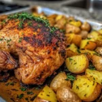 Easy sheet pan chicken and potatoes dinner