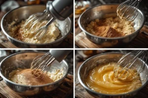 Step-by-step images of making Texas Roadhouse honey cinnamon butter at home