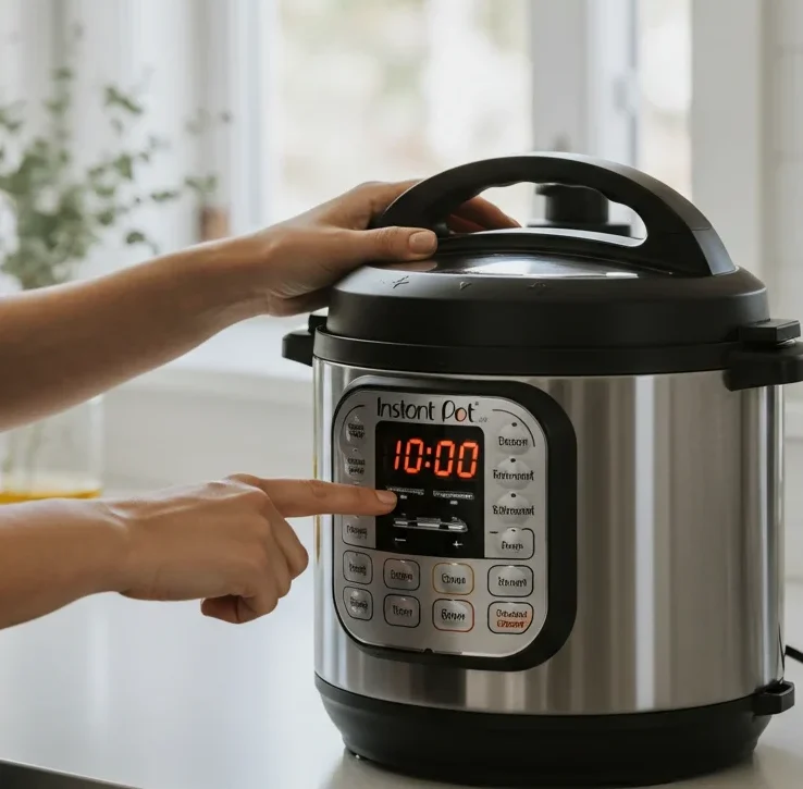 Setting Instant Pot timer for shredded chicken