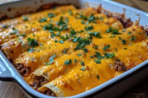 Breakfast Enchiladas with Sausage and Bacon