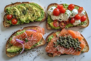 Delicious avocado toast variations for breakfast or brunch