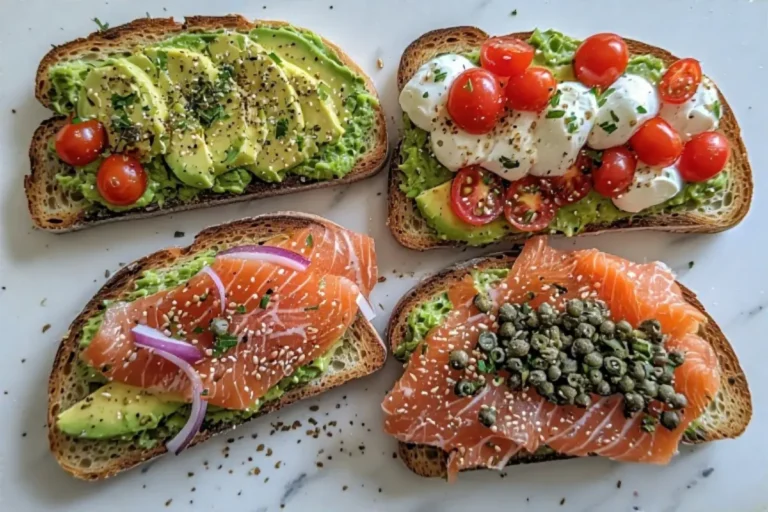 Delicious avocado toast variations for breakfast or brunch