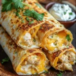 Crispy Cheesy Chicken Garlic Wraps