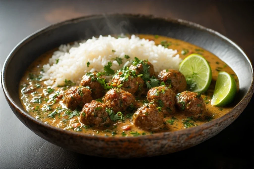 Creamy Coconut Curry Meatballs