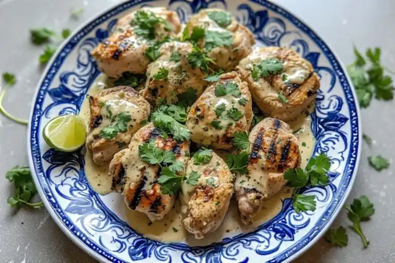Grilled Salsa Verde Pepper Jack Chicken