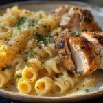 Creamy Garlic Parmesan Chicken with Cheesy Rotini Pasta