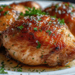 juicy sous vide chicken thighs with glaze and crispy skin