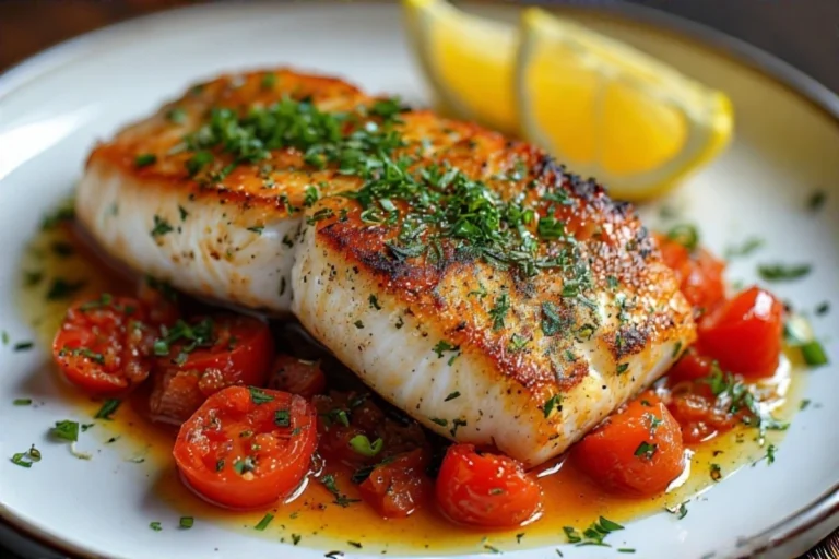 Golden Cod with Garlic Tomato Basil Sauce – A Quick and Healthy Weeknight Dinner
