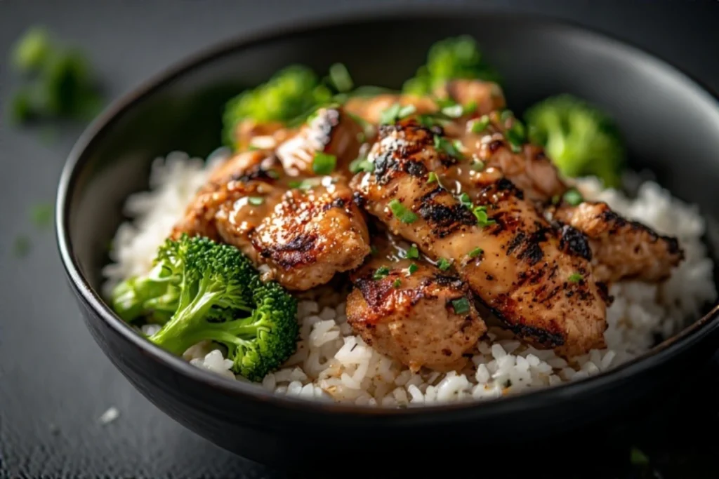 Healthy Grilled Chicken and Broccoli Bowls