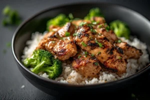 Healthy Grilled Chicken and Broccoli Bowls