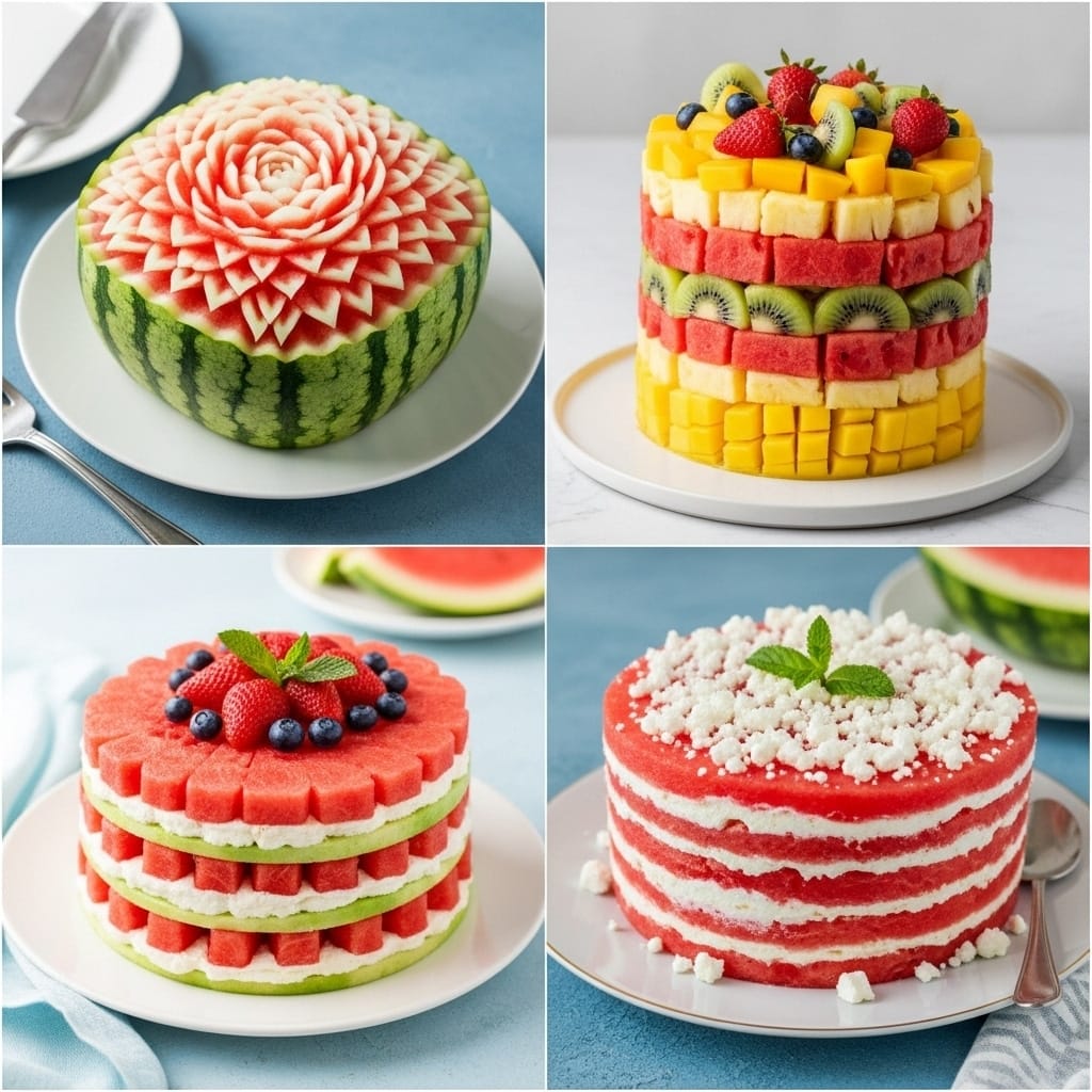Global watermelon cake variations