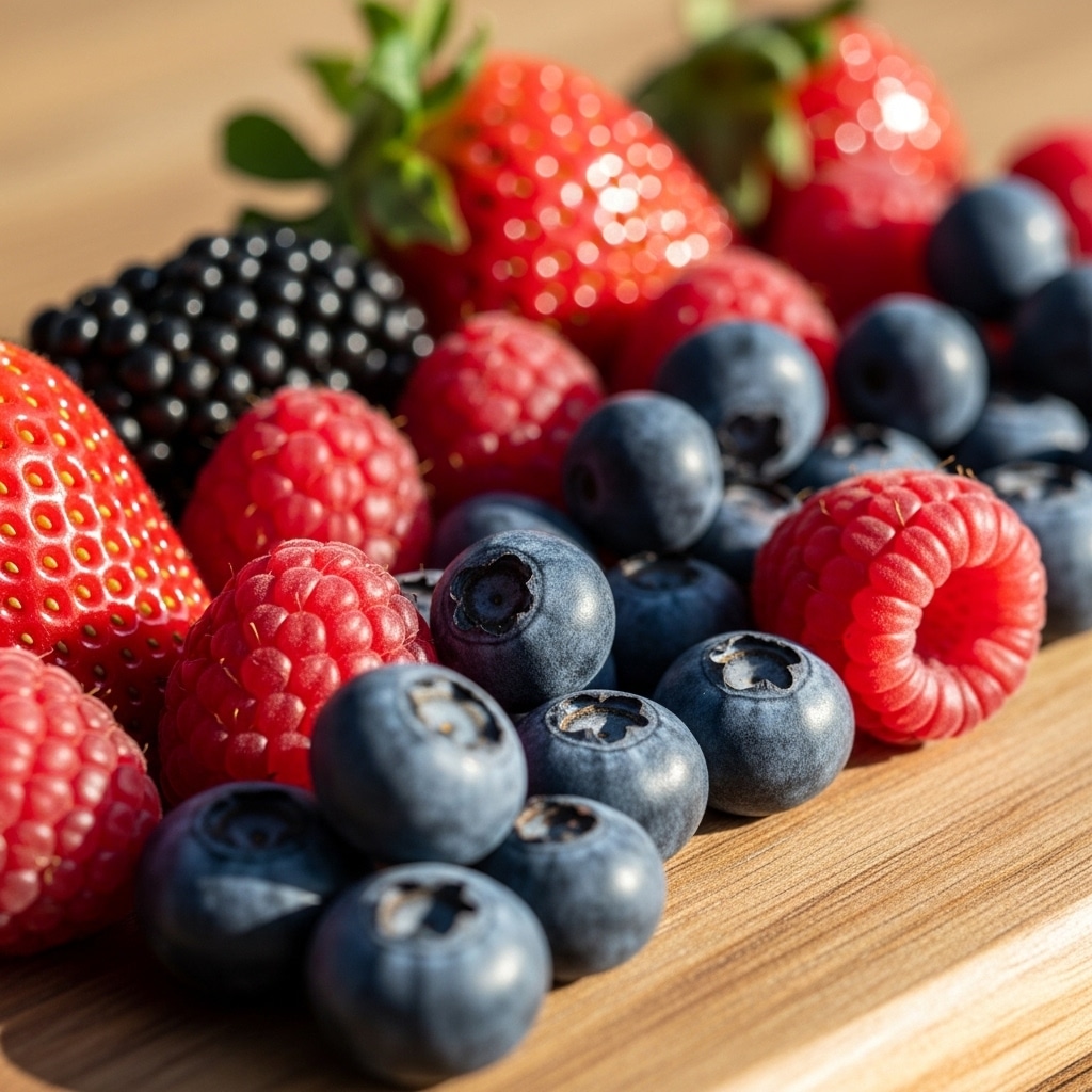Fresh berries ready for berries and cream recipe