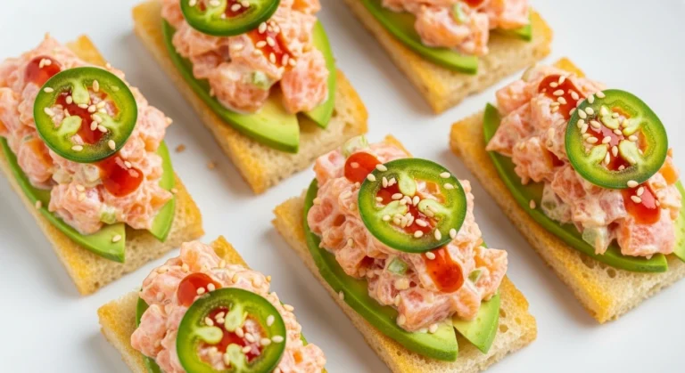 Spicy Salmon Crispy Rice Bites