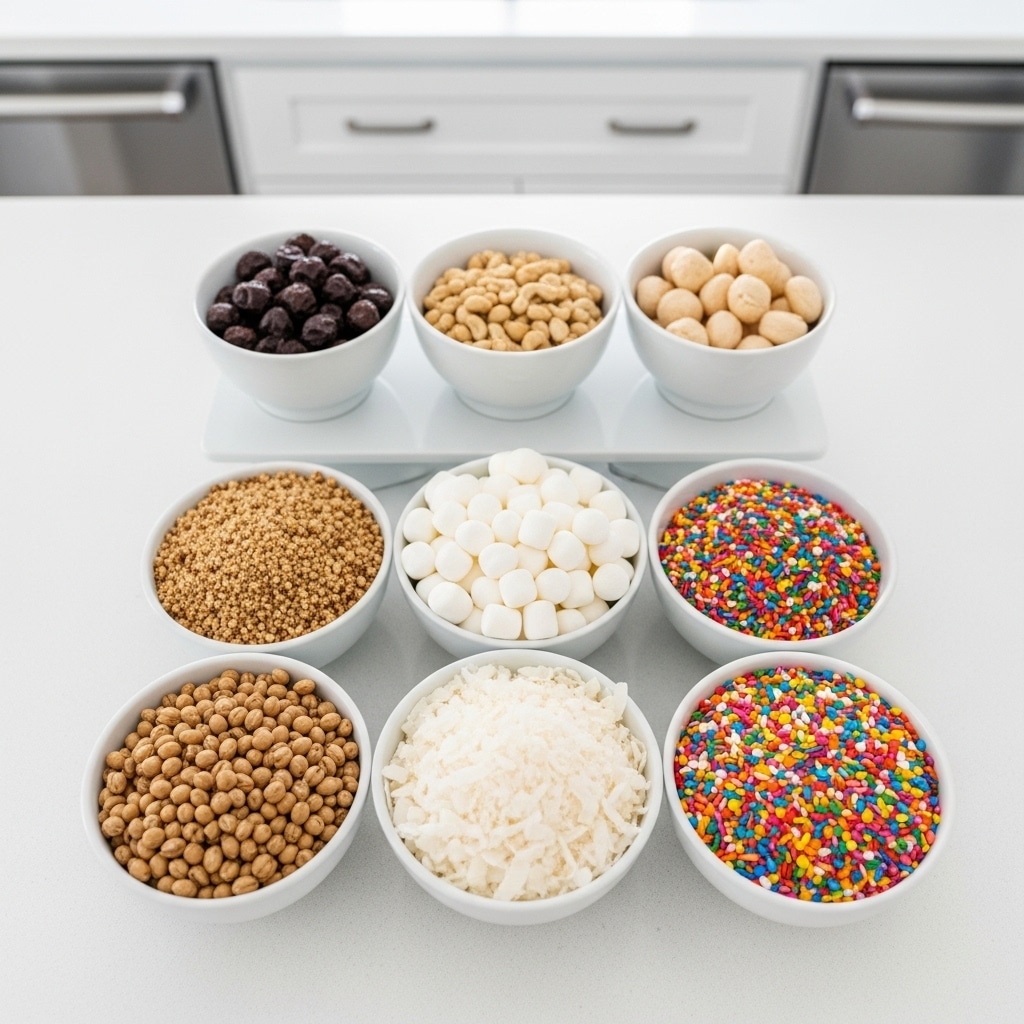 DIY topping station for ice cream cones