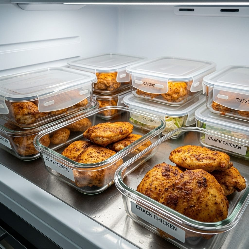 storing crack chicken instant pot for meal prep