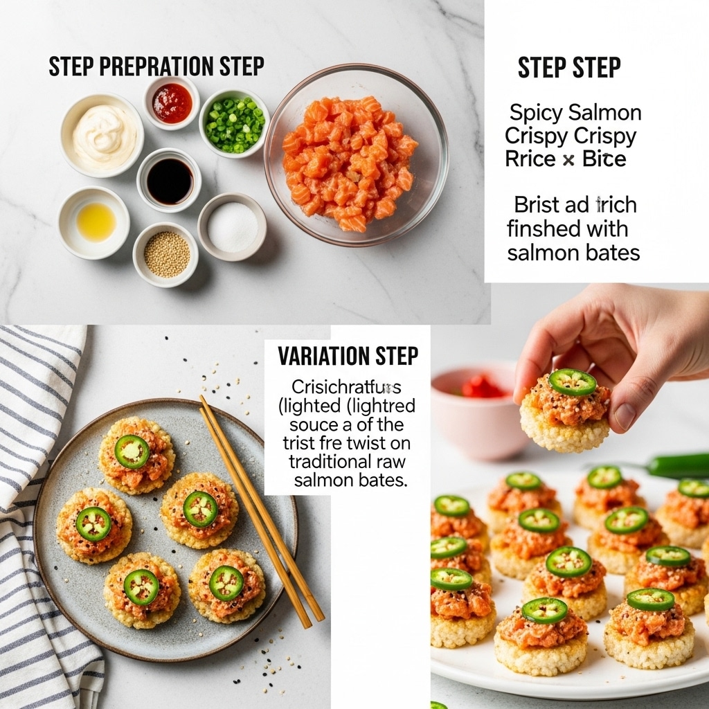 Spicy Salmon Crispy Rice Bites ready to serve