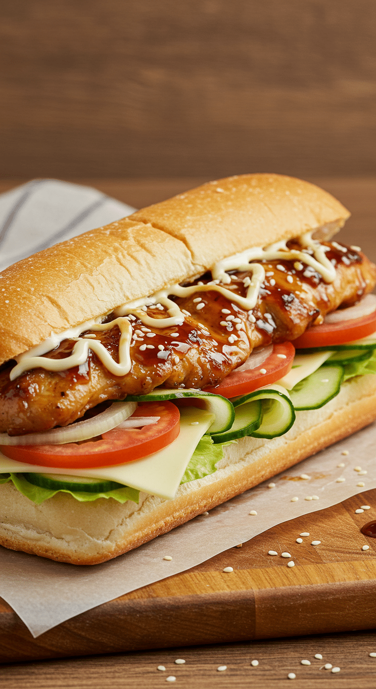 Chicken Teriyaki Subway serving