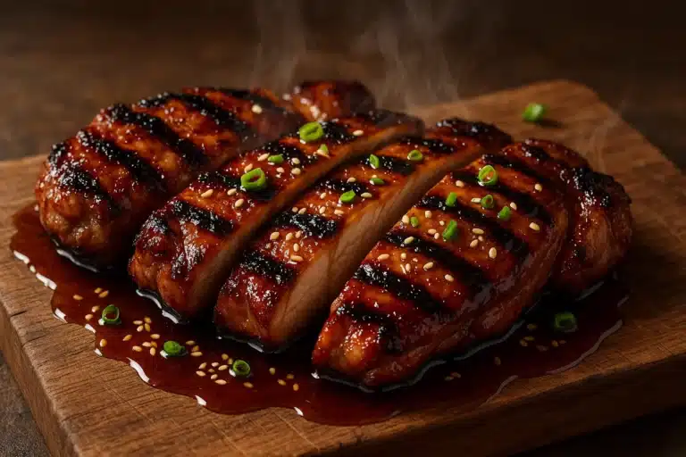 Grilled teriyaki chicken Panda Express copycat close-up