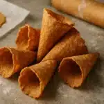 mini ice cream cones filled with homemade scoops