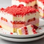 strawberry shortcake ice cream bar close-up