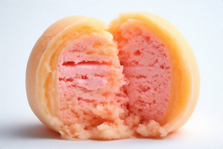 Tao Qi Peach-Shaped Ice Cream Layers