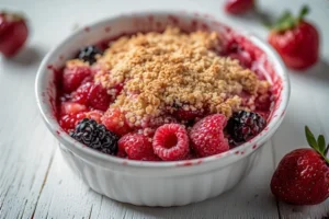 Triple Berry Cobbler with Grain-Free Biscuit