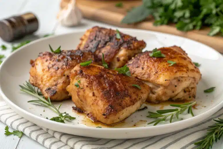 baked boneless chicken thighs featured image