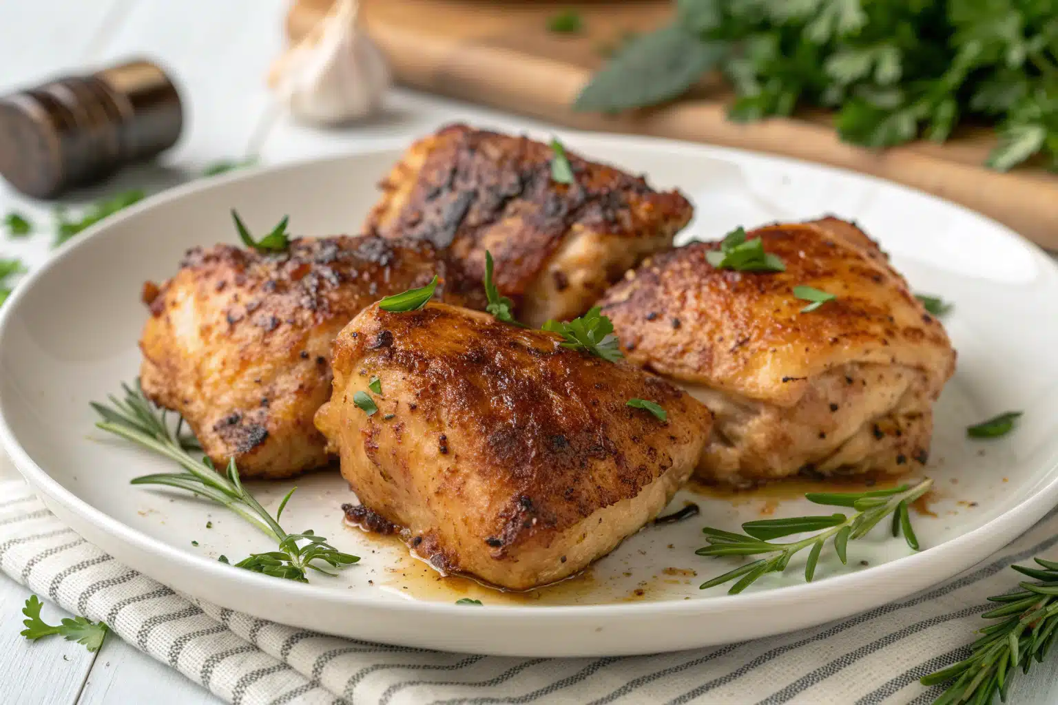 baked boneless chicken thighs featured image