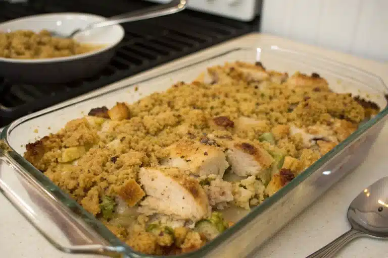 chicken and stuffing casserole featured image