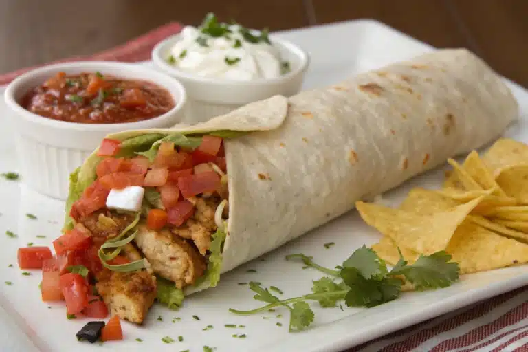 chicken burrito recipe featured image