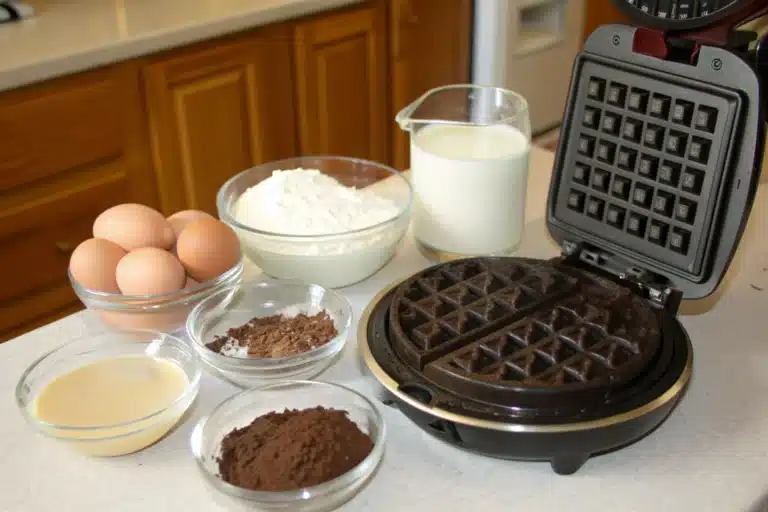 chocolate waffle recipe featured image