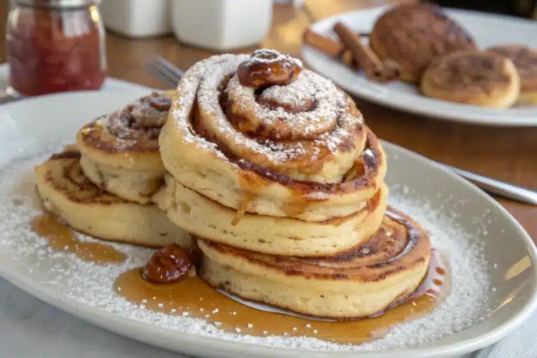 cinnamon roll pancake featured image
