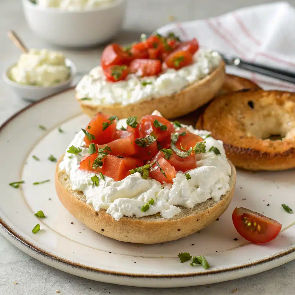 Cottage cheese bagel recipe Serving