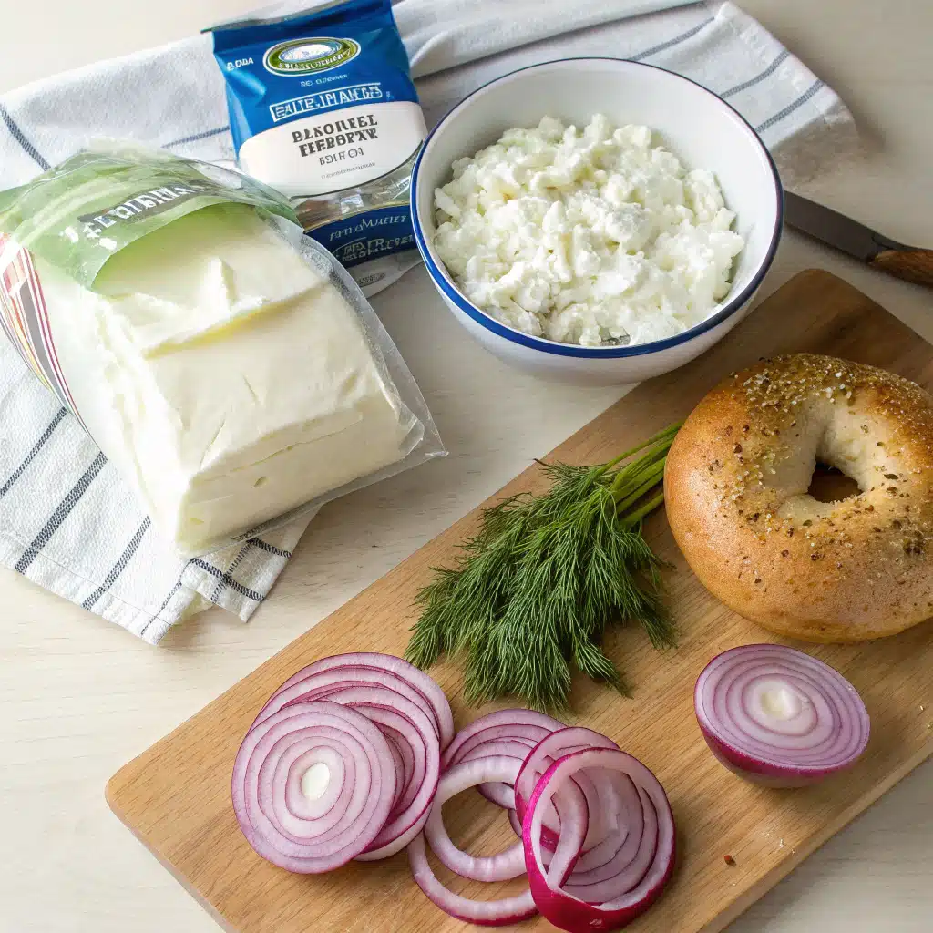 Cottage cheese bagel recipe ingredients