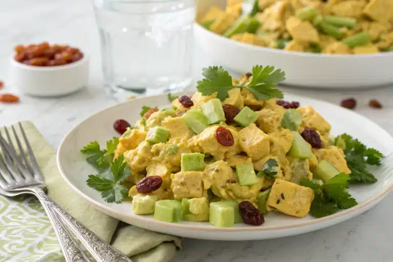 curried chicken salad recipe featured image
