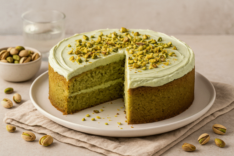 pistachio cake recipe featured image