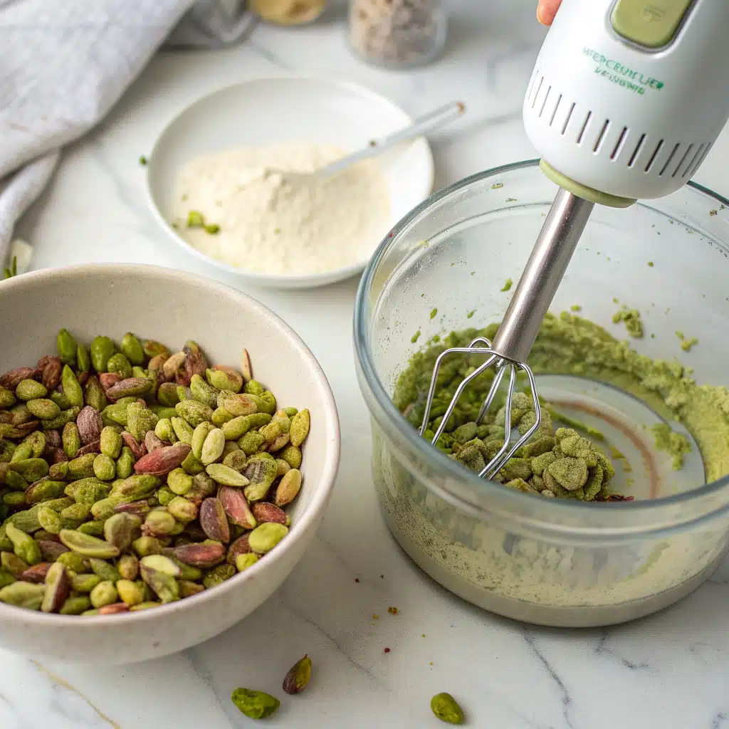 Pistachio cream recipe First Step