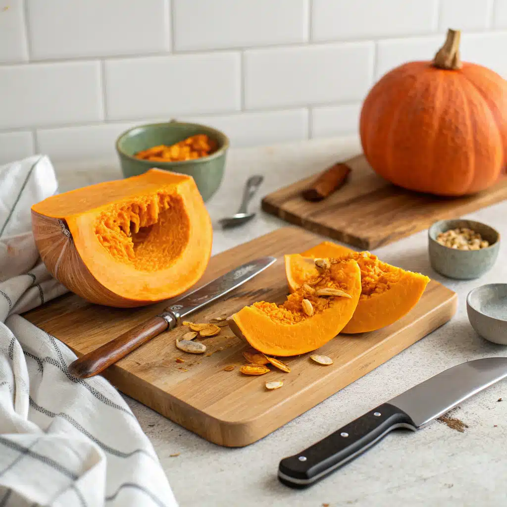Pumpkin pie recipe first step