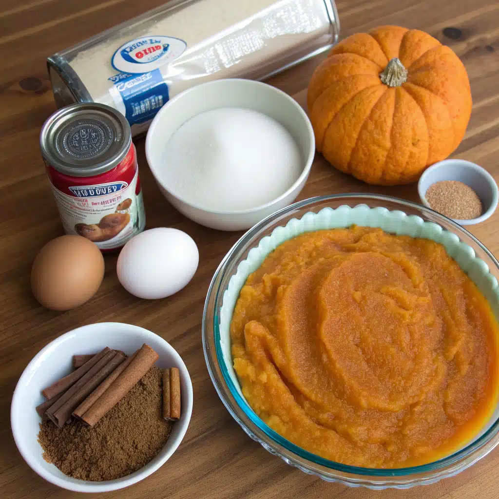 Pumpkin pie recipe ingredients