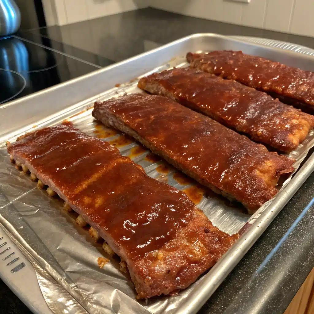 First step in making ribs in the oven