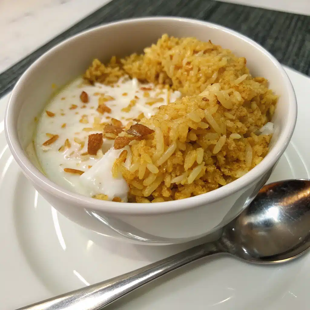 Rice and coconut milk Serving