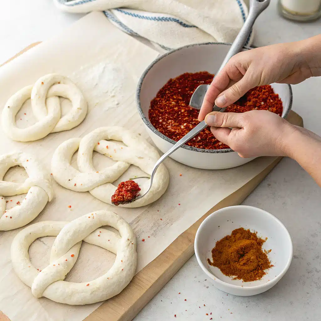 Spicy pretzel First Step