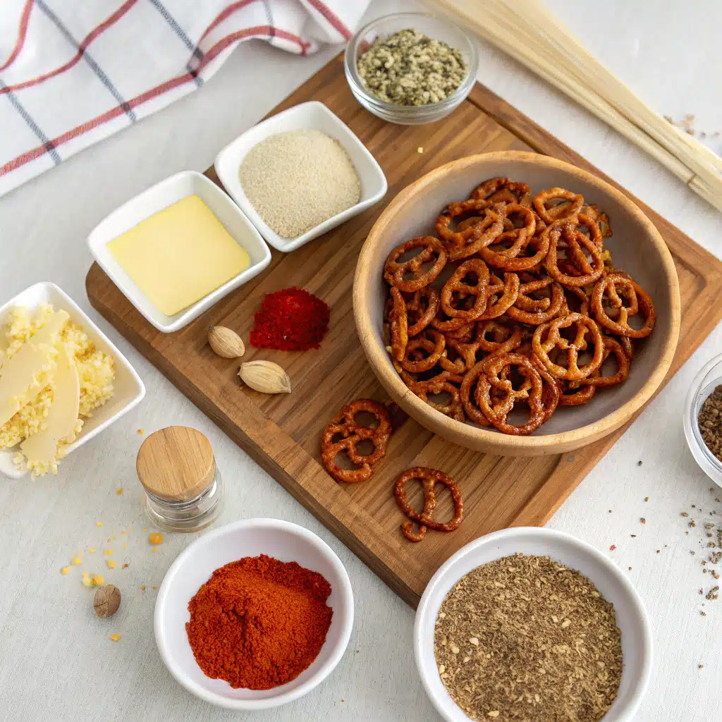 Spicy pretzel ingredients