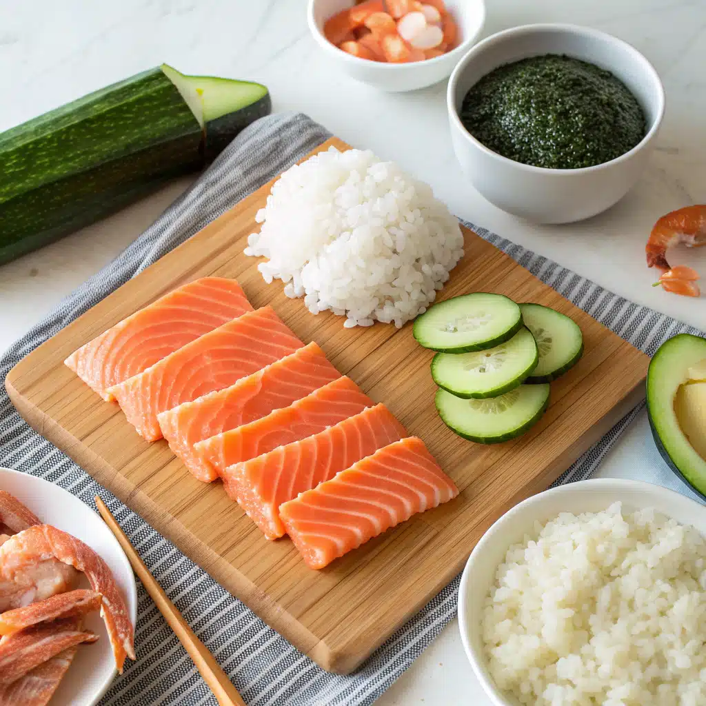 Sushi bake salmon ingredients
