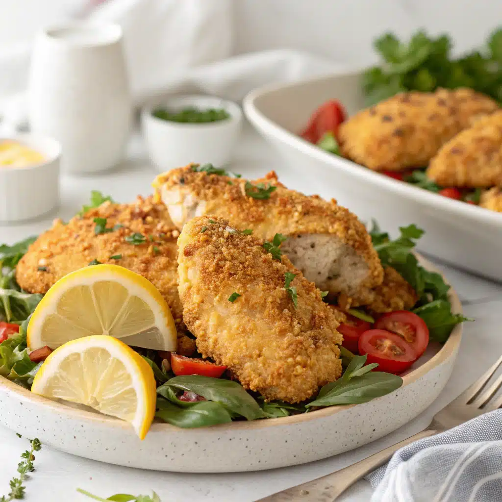 air fryer parmesan crusted chicken Serving
