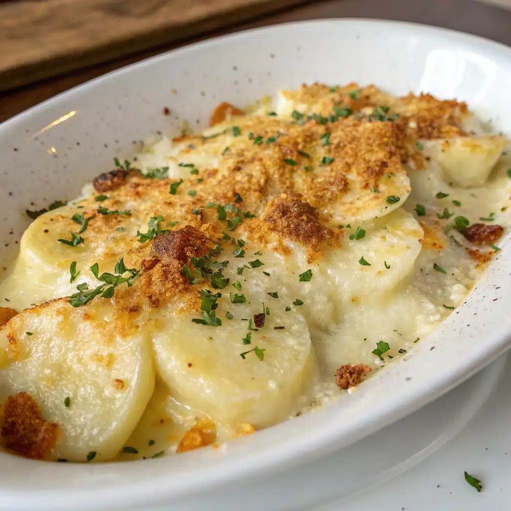 Au gratin potatoes Serving